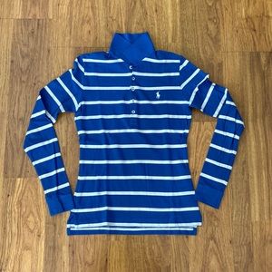 Polo by Ralph Lauren Women's Blue Striped Top